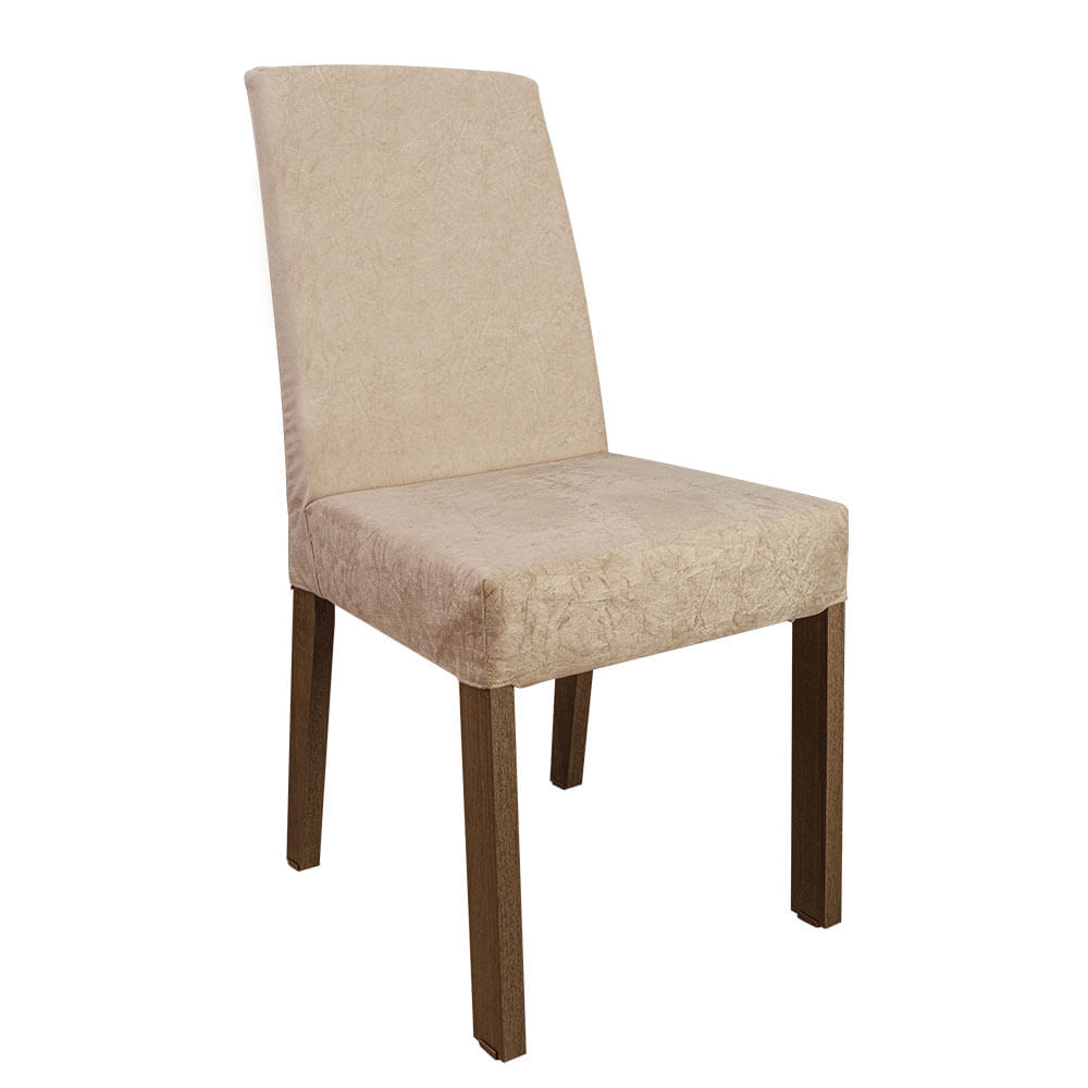 Encontraproduto.com.br - Conjunto Sala de Jantar Mesa Tampo de Vidro 4 Cadeiras Rustic/Imperial Antônia Madesa