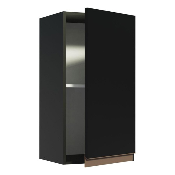 Encontraproduto.com.br - Armário Aéreo Madesa Reims 35 cm 1 Porta - Preto