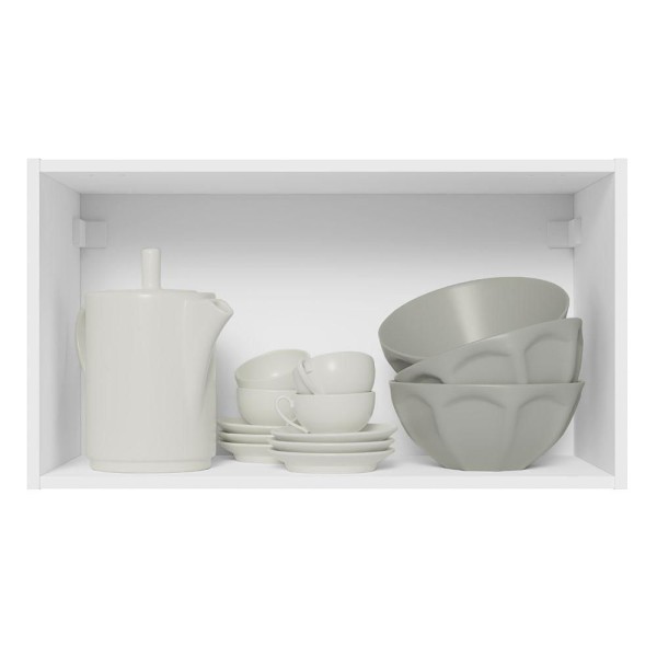 Encontraproduto.com.br - Armário Aéreo 100% MDF 60 cm 1 Porta Basculante Branco/Crema Smart Madesa