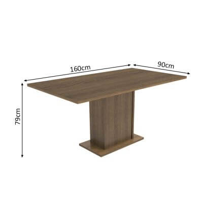 Encontraproduto.com.br - Mesa de Jantar Madesa Retangular Tampo de Madeira 5275 Rustic