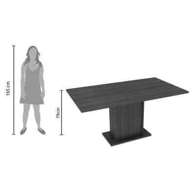 Encontraproduto.com.br - Mesa de Jantar Madesa Retangular Tampo de Madeira 5275 Rustic