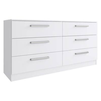 Encontraproduto.com.br - Cômoda Madesa Laura com 6 Gavetas Branco