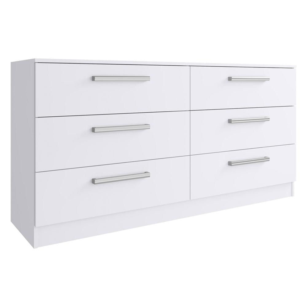Encontraproduto.com.br - Cômoda Madesa Laura com 6 Gavetas Branco