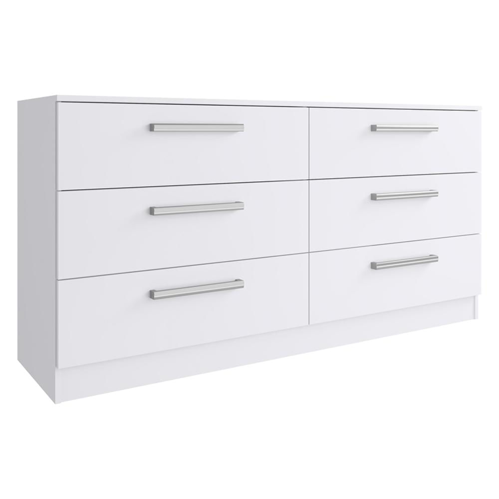Encontraproduto.com.br - Cômoda Madesa Laura com 6 Gavetas Branco