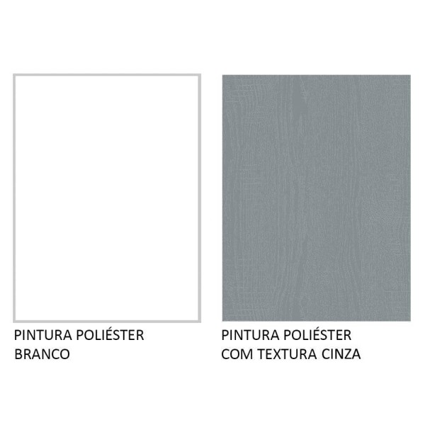 Encontraproduto.com.br - Armário Aéreo Multiuso 120cm 2 Portas Branco/Cinza Agata Madesa