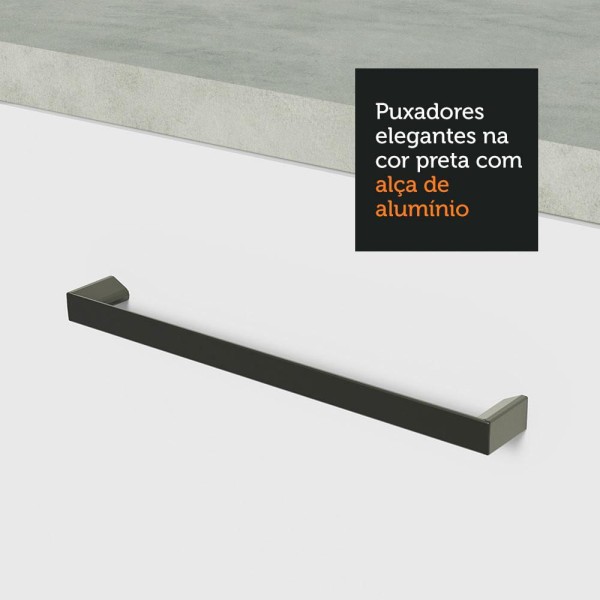 Encontraproduto.com.br - Kit com Balcão e Armário Aéreo Multiuso 120cm Branco Agata Madesa