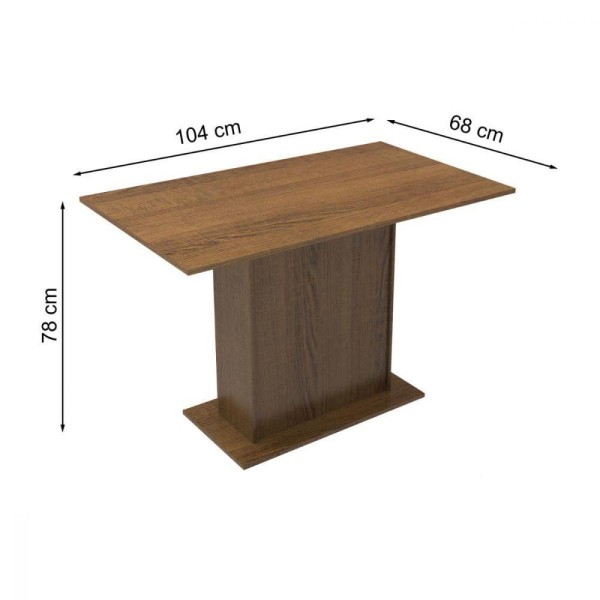 Encontraproduto.com.br - Mesa de Jantar Madesa com Tampo de Madeira 5329 Rustic