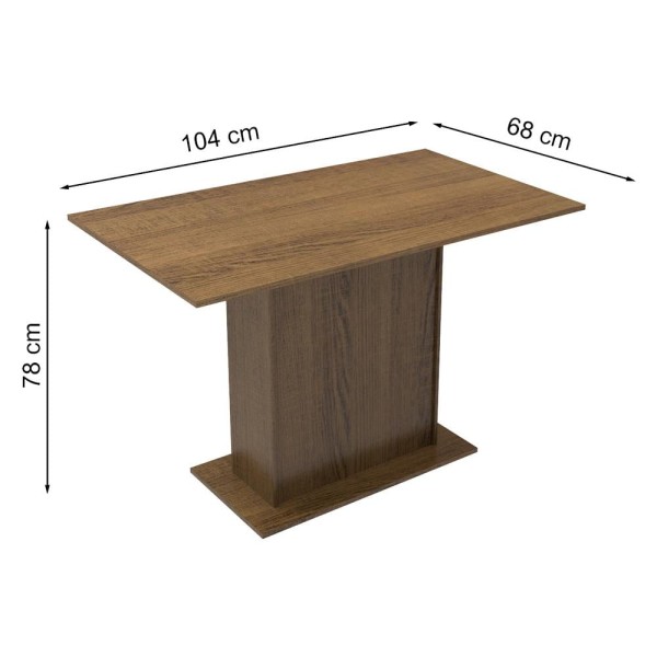 Encontraproduto.com.br - Mesa de Jantar Madesa com Tampo de Madeira 5329 Rustic