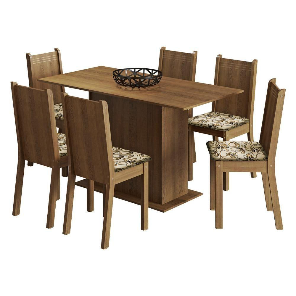 Conjunto Sala de Jantar Celeny com 6 Cadeiras Madesa