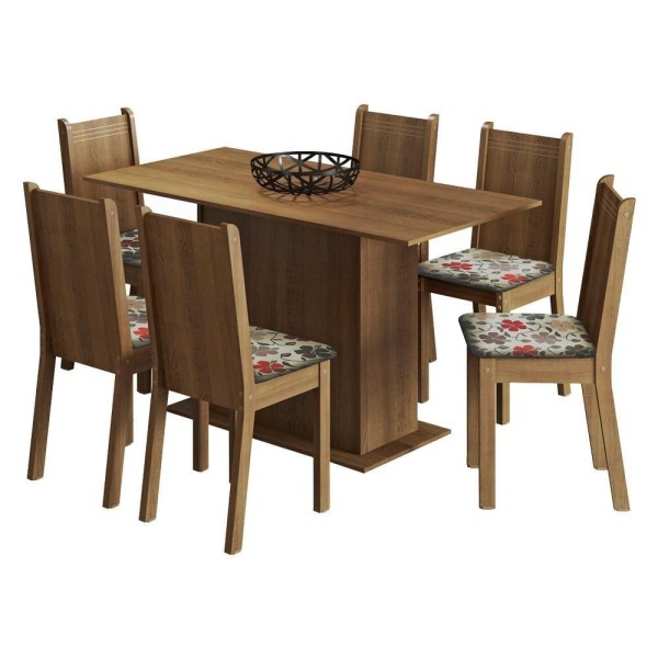 Conjunto Sala de Jantar Celeny com 6 Cadeiras Madesa