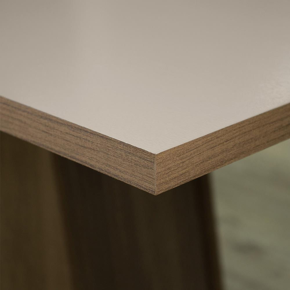 Encontraproduto.com.br - Conjunto Sala de Jantar Mesa Tampo de Madeira 4 Cadeiras Rustic/Crema/Imperial April Madesa