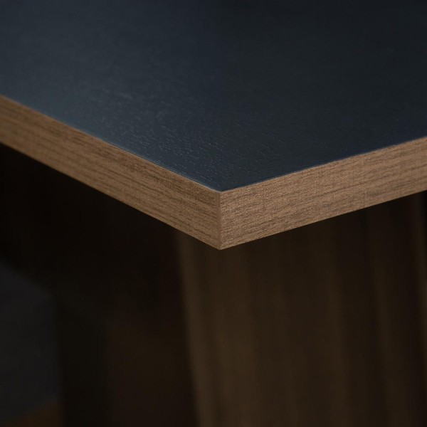Encontraproduto.com.br - Conjunto Sala de Jantar Mesa Tampo de Madeira 4 Cadeiras Rustic/Preto/Oxford Ruby Madesa