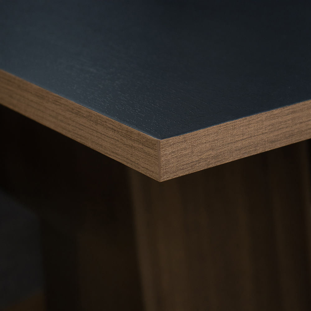 Encontraproduto.com.br - Conjunto Sala de Jantar Mesa Tampo de Madeira 4 Cadeiras Rustic/Preto/Oxford Ruby Madesa
