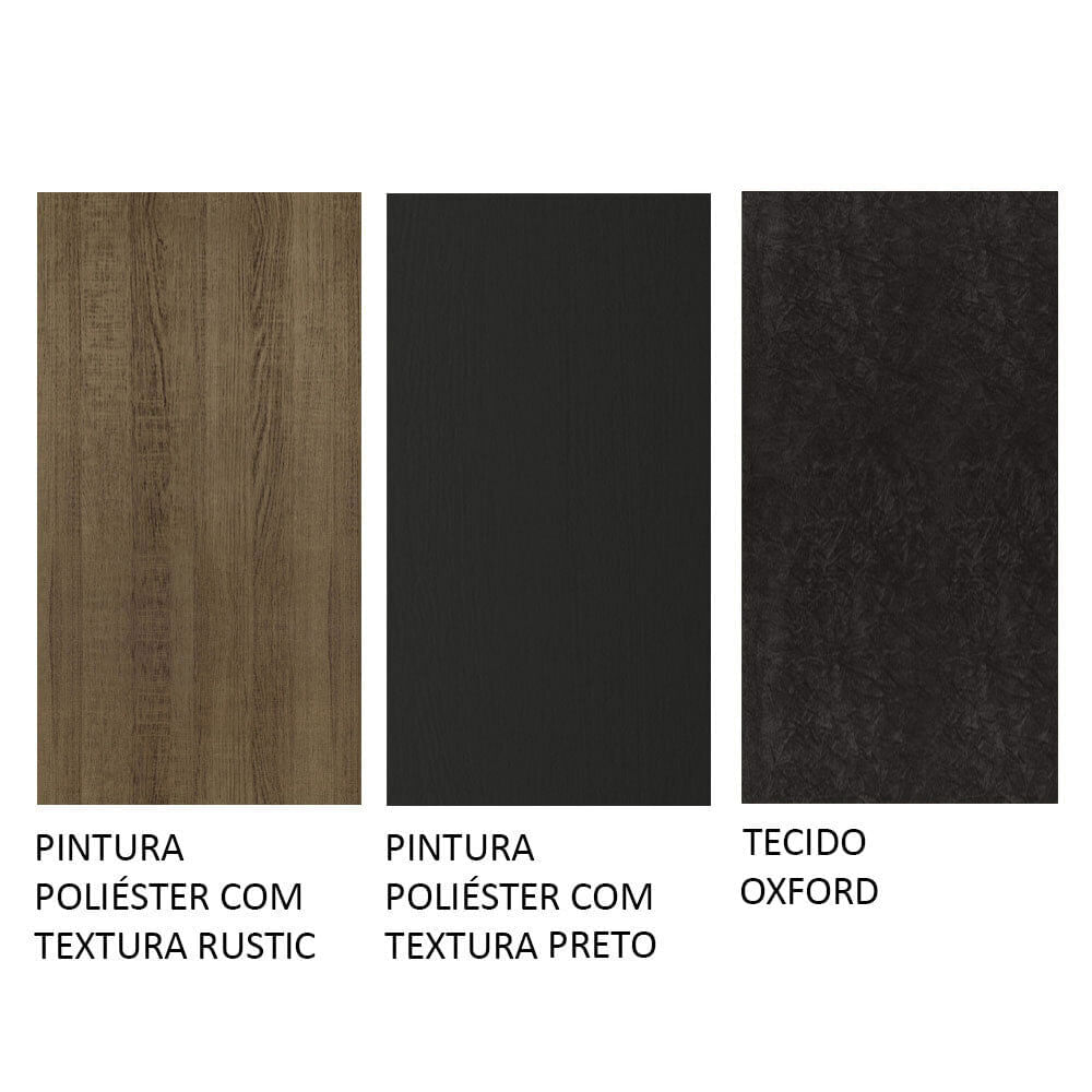 Encontraproduto.com.br - Conjunto Sala de Jantar Mesa Tampo de Madeira 4 Cadeiras Rustic/Preto/Oxford Ruby Madesa