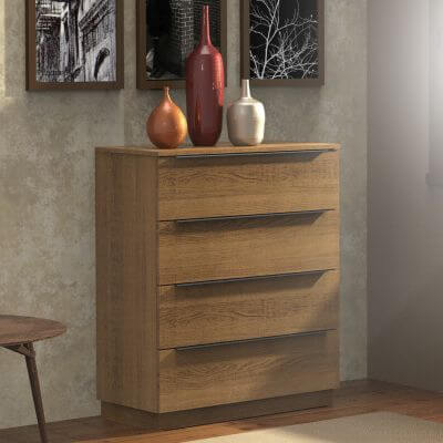 Encontraproduto.com.br - Comoda Madesa 4 Gavetas Rustic