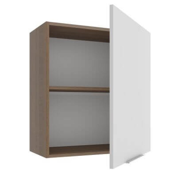 Encontraproduto.com.br - Armário Aéreo Madesa Stella 60 cm 1 Porta Rustic/Branco