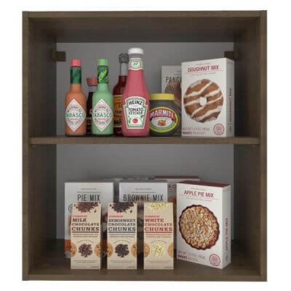 Encontraproduto.com.br - Armário Aéreo Madesa Stella 60 cm 1 Porta Rustic/Branco