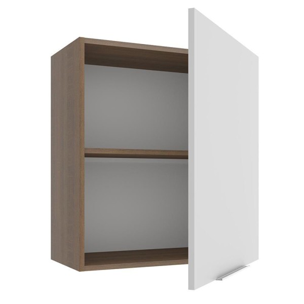 Encontraproduto.com.br - Armário Aéreo Madesa Stella 60 cm 1 Porta Rustic/Branco