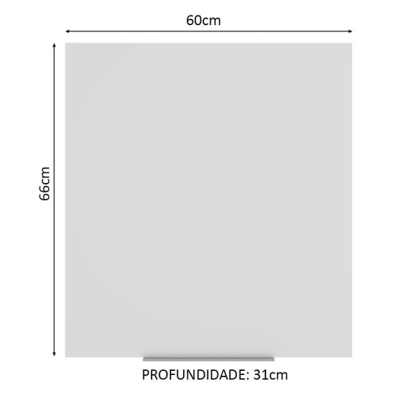 Encontraproduto.com.br - Armário Aéreo Madesa Stella 60 cm 1 Porta Rustic/Branco