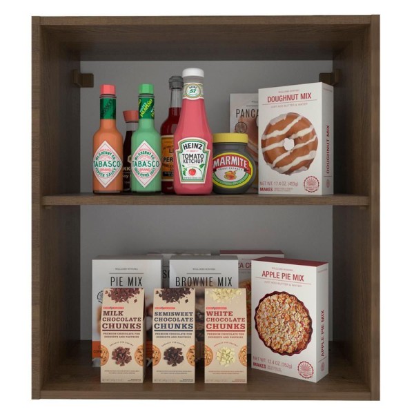 Encontraproduto.com.br - Armário Aéreo Madesa Stella 60 cm 1 Porta Rustic/Branco
