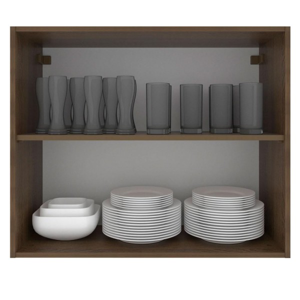 Encontraproduto.com.br - Armário Aéreo Madesa Stella 80 Cm 2 Portas - Rustic G258005zte