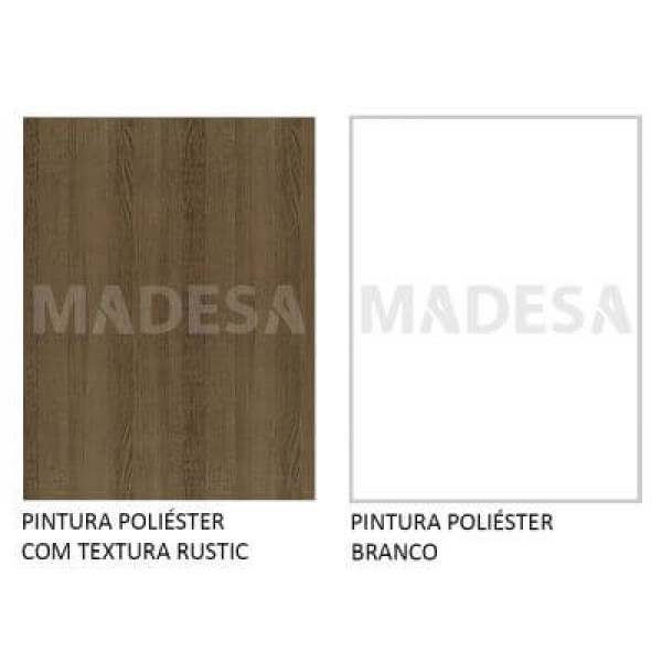 Encontraproduto.com.br - Armário Aéreo Madesa Glamy 120 cm 2 Portas com Vidro Rustic/Branco