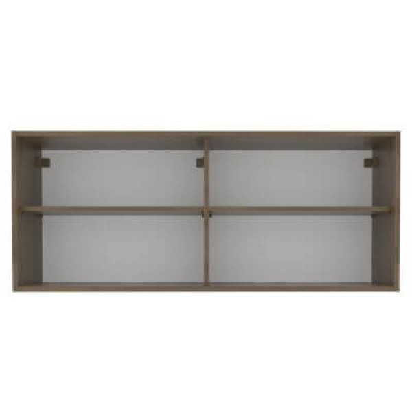 Encontraproduto.com.br - Armário Aéreo Madesa 2 Portas de Correr de Vidro para Cozinhas Glamy, Lux e Reims Rustic