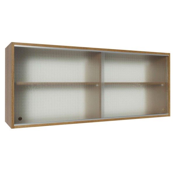 Encontraproduto.com.br - Armário Aéreo Madesa 2 Portas de Correr de Vidro para Cozinhas Glamy, Lux e Reims Rustic