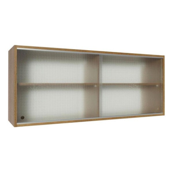 Encontraproduto.com.br - Armário Aéreo Madesa 2 Portas de Correr de Vidro para Cozinhas Glamy, Lux e Reims Rustic