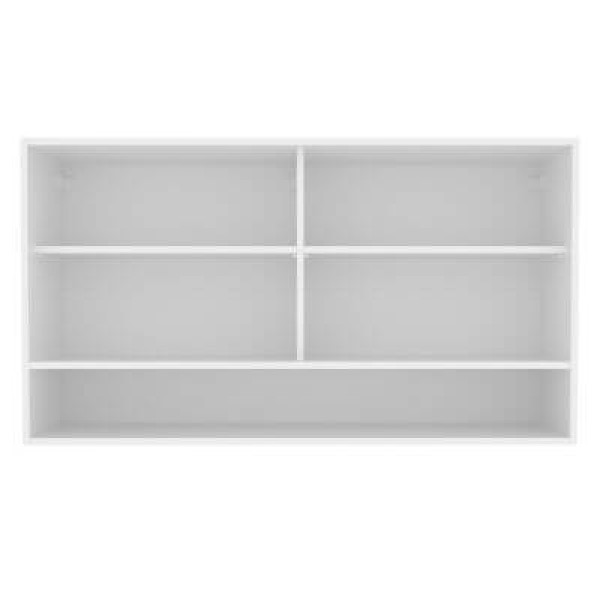 Encontraproduto.com.br - Armário Aéreo Madesa Glamy 2 Portas de Correr de Vidro Reflex e 1 Nicho Branco