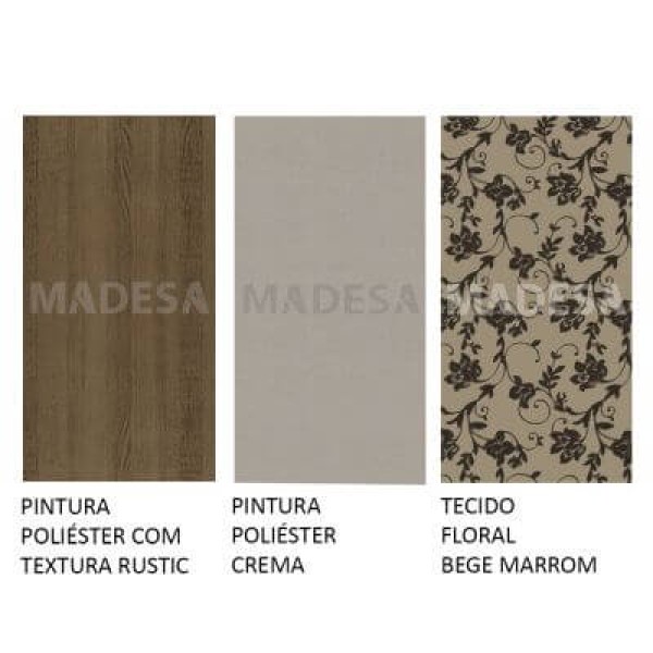 Encontraproduto.com.br - Sala De Jantar Madesa Miriam Mesa Tampo Madeira 6 Cadeiras Cor Rustic/crema/bege Marrom 045647gx6tfbm