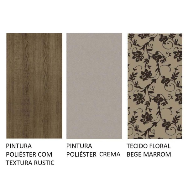 Encontraproduto.com.br - Conjunto Sala de Jantar Madesa Bea Mesa Tampo de Madeira com 4 Cadeiras Rustic/Crema/Bege Marrom