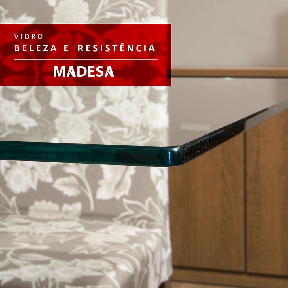 Encontraproduto.com.br - Conjunto Sala de Jantar Aline Mesa com 6 Cadeiras Madesa