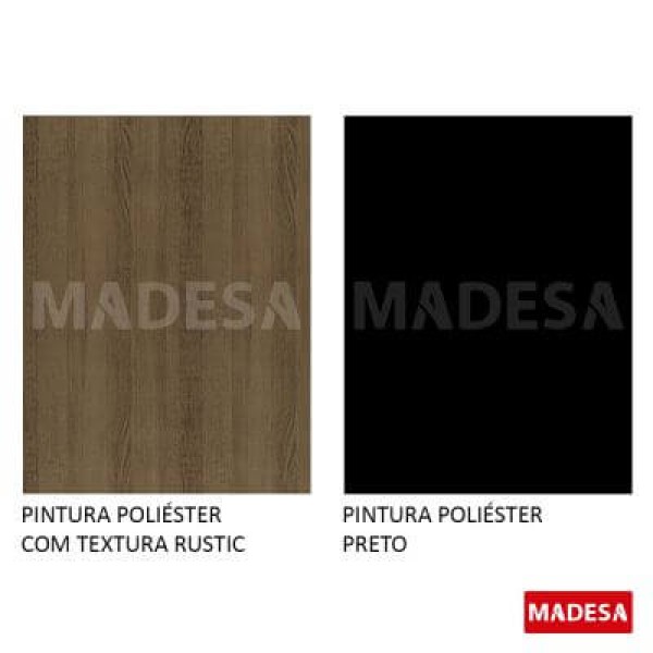 Encontraproduto.com.br - Mesa de Jantar Madesa Quadrada Tampo de Vidro 5363 Rustic/Preto