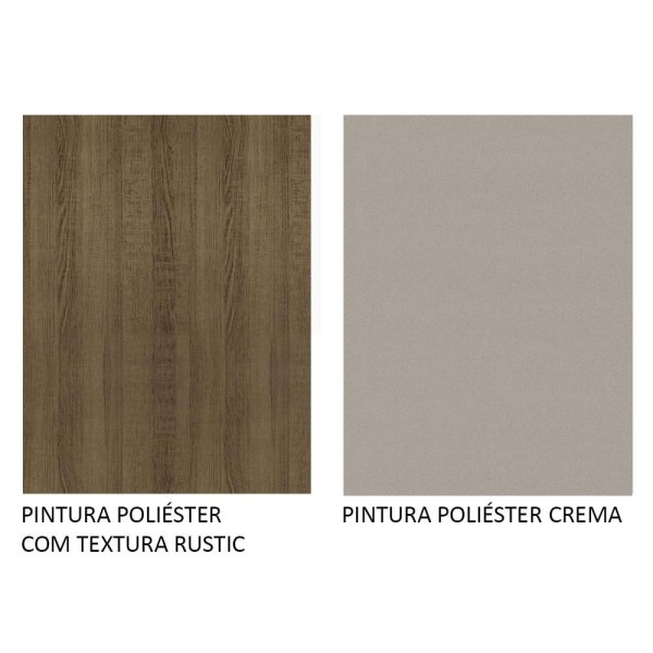 Encontraproduto.com.br - Mesa de Jantar Madesa Quadrada Tampo de Madeira 5363 Rustic/Crema
