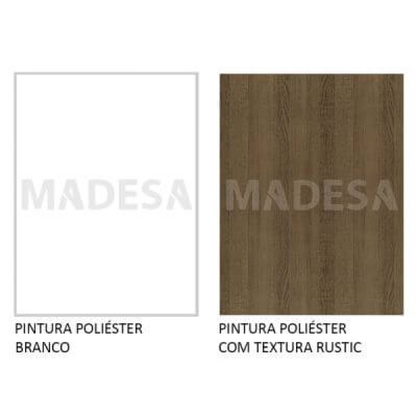 Encontraproduto.com.br - Cozinha Completa Madesa Topazio com Armário, Balcão e Tampo Branco/Rustic