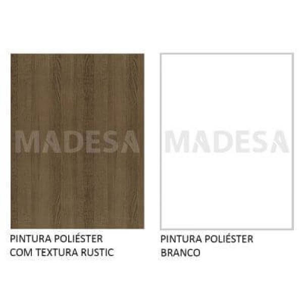 Encontraproduto.com.br - Cozinha Completa de Canto Reto Madesa Emilly Sun com Armário e Balcão 11 Portas 1 Gaveta Rustic/Branco
