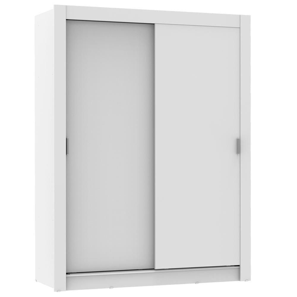Guarda-Roupa Solteiro Madesa Dallas Plus 2 Portas de Correr 4 Gavetas Branco