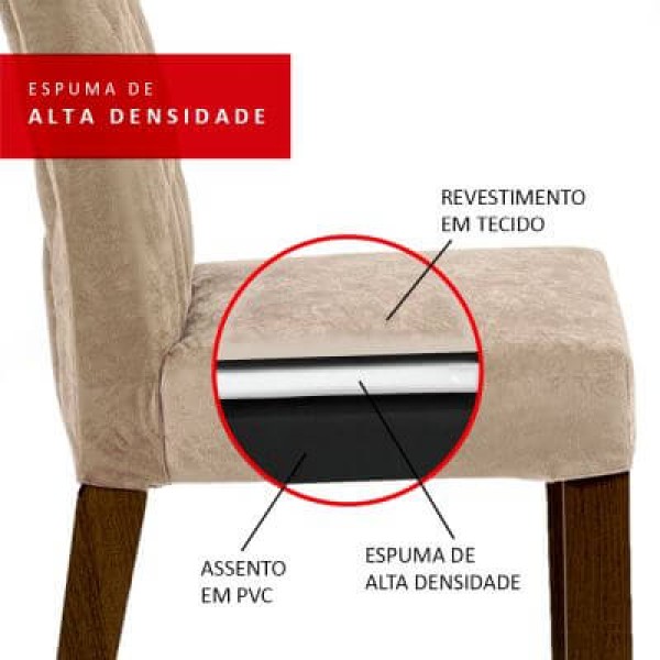 Encontraproduto.com.br - Sala de Jantar Tati Mesa Tampo de Vidro 2 Cadeiras Madesa