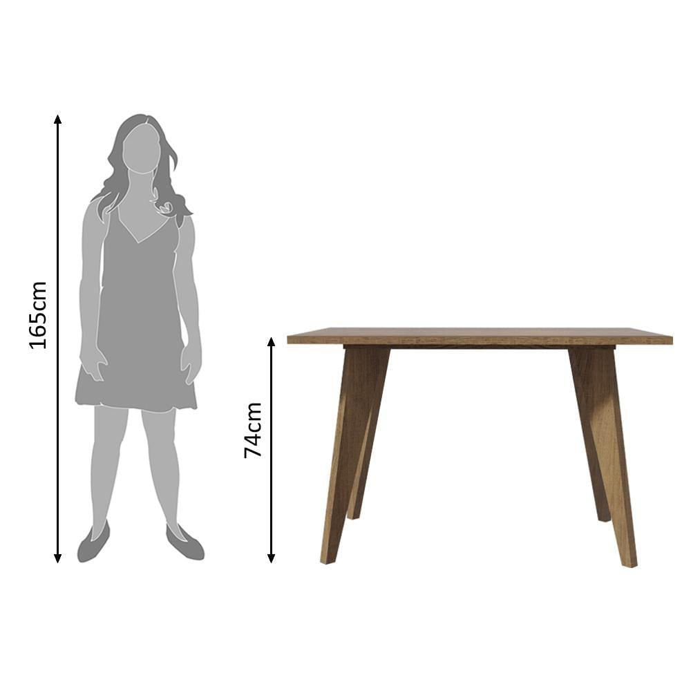 Encontraproduto.com.br - Mesa Madesa Retangular para Escritório com Tampo de Madeira 5319 Rustic