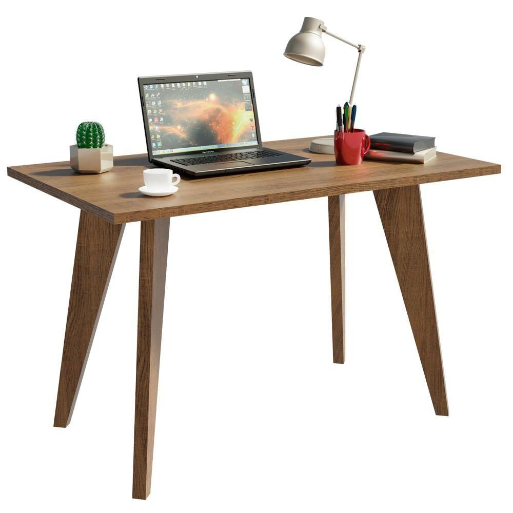 Encontraproduto.com.br - Mesa Madesa Retangular para Escritório com Tampo de Madeira 5319 Rustic