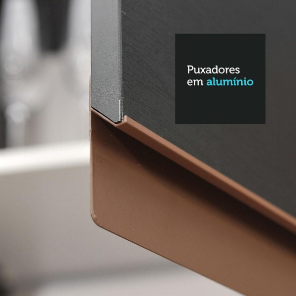 Encontraproduto.com.br - Armário Aéreo Madesa Reims 70 cm 1 Porta Preto