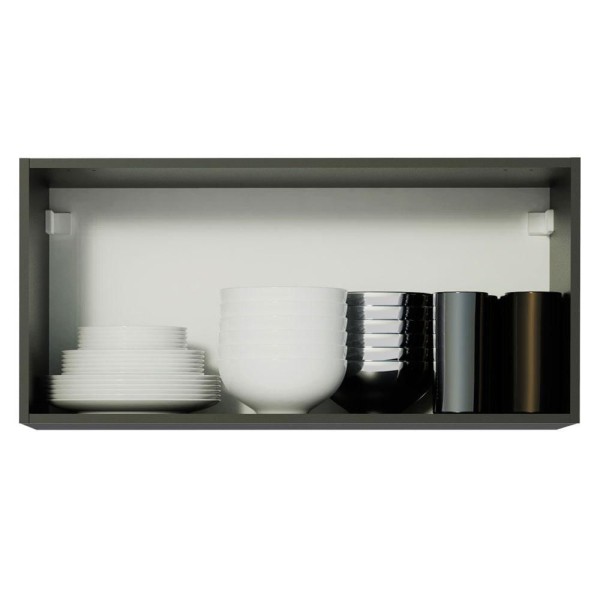 Encontraproduto.com.br - Armário Aéreo Madesa Reims 70 cm 1 Porta Preto