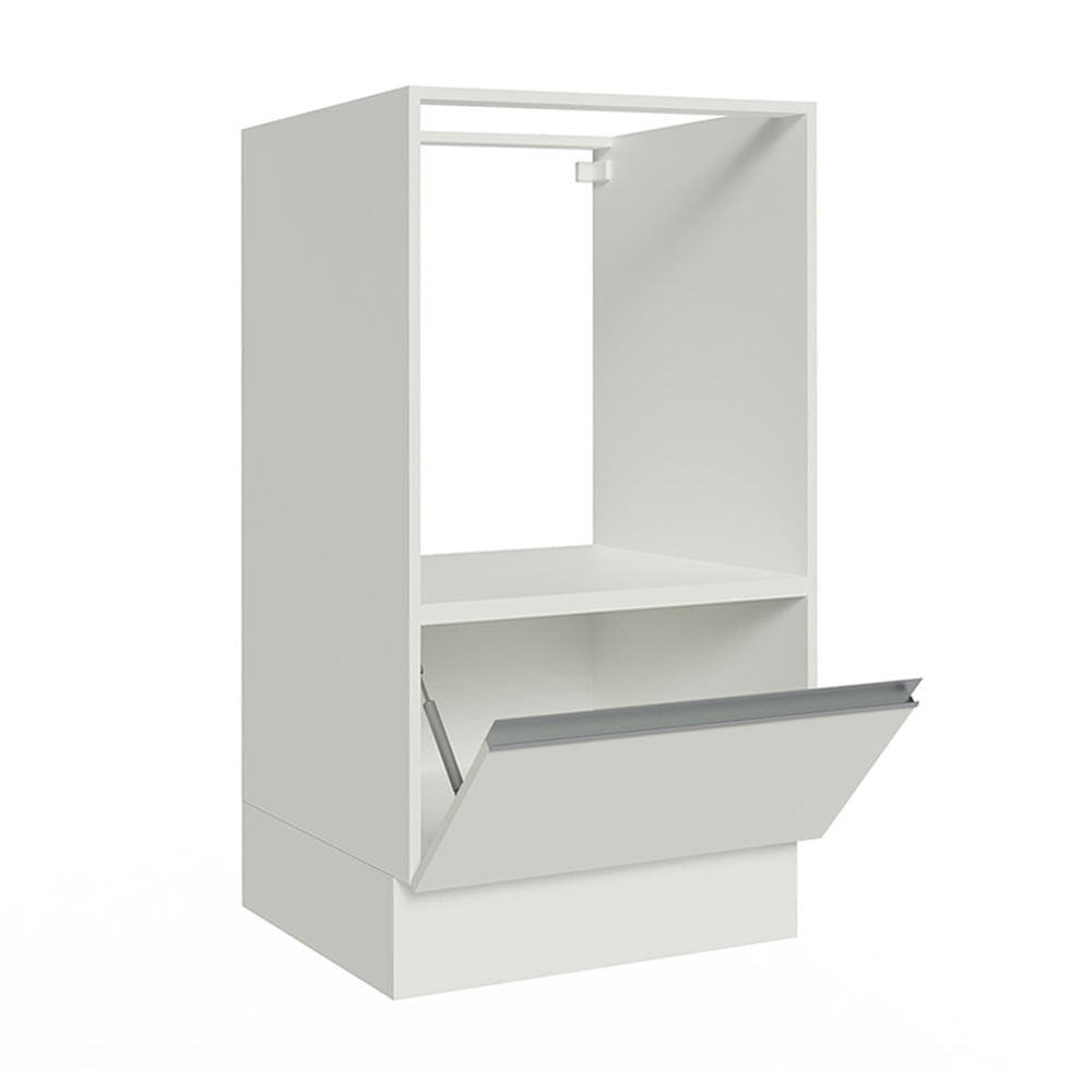 Encontraproduto.com.br - Balcão para Forno e Micro-Ondas Madesa Glamy 60 x 60 cm 1 Porta (Sem Tampo) Branco
