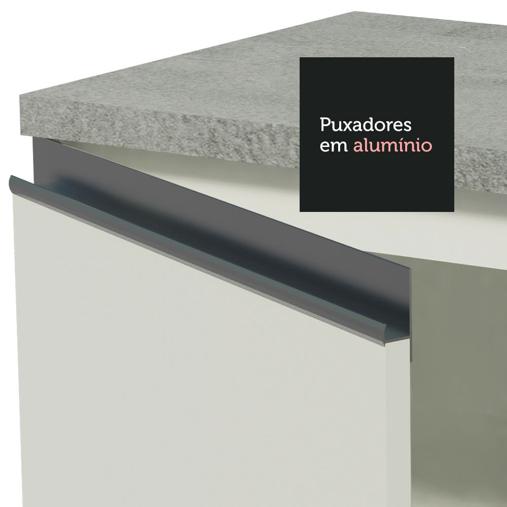 Encontraproduto.com.br - Balcão para Forno e Micro-Ondas Madesa Glamy 60 x 60 cm 1 Porta (Sem Tampo) Branco