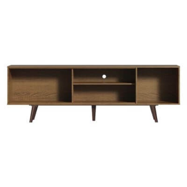 Encontraproduto.com.br - Rack Madesa Dubai para TV até 65 Polegadas com Pés Rustic/Preto 7K5Z