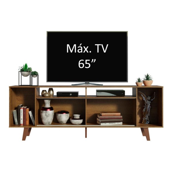 Encontraproduto.com.br - Rack para TV até 65 Polegadas Madesa Cancun com Pés Rustic