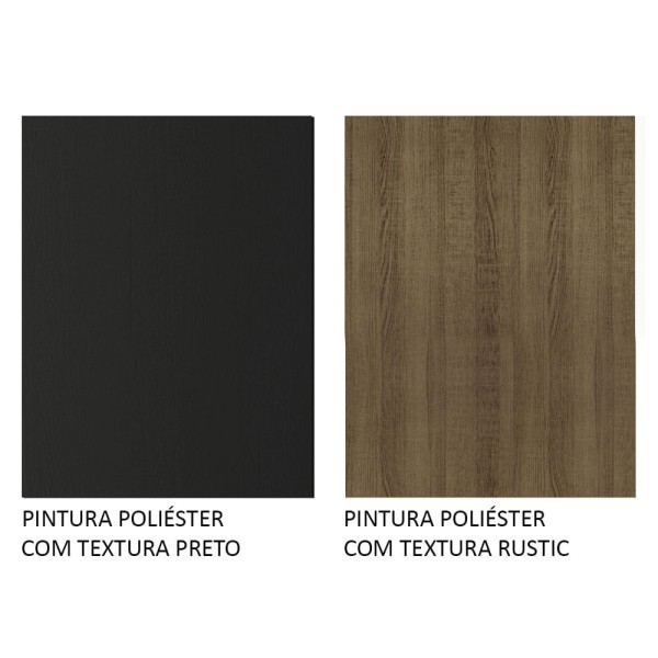 Encontraproduto.com.br - Rack para TV até 65 Polegadas Madesa Cancun com Pés Preto/Rustic D85Z