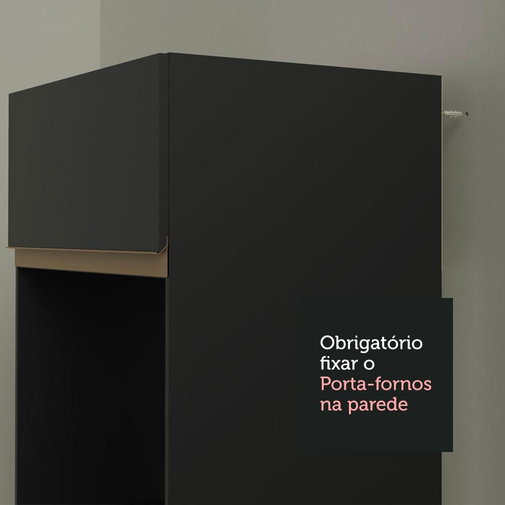 Armário de Cozinha Completa 320cm Preto Reims Madesa 01