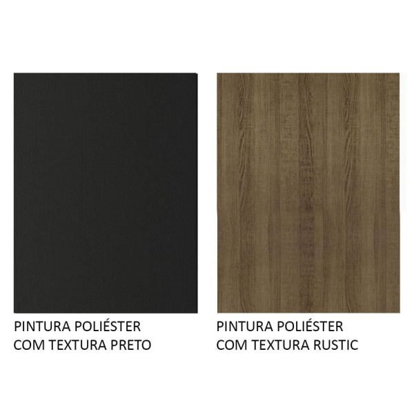 Encontraproduto.com.br - Guarda-Roupa Solteiro Madesa Dallas 2 Portas de Correr com Espelho 2 Gavetas Preto/Rustic